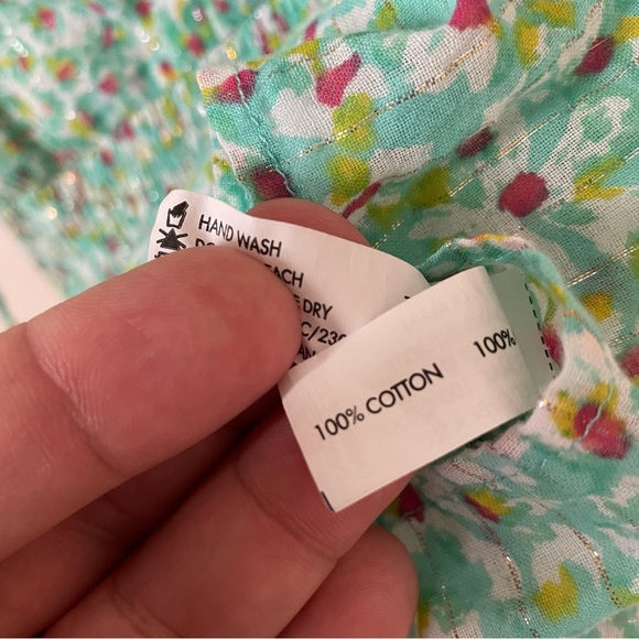 Poupette St Barth Triny Mini Green Floral Dress Large - Picture 12 of 12